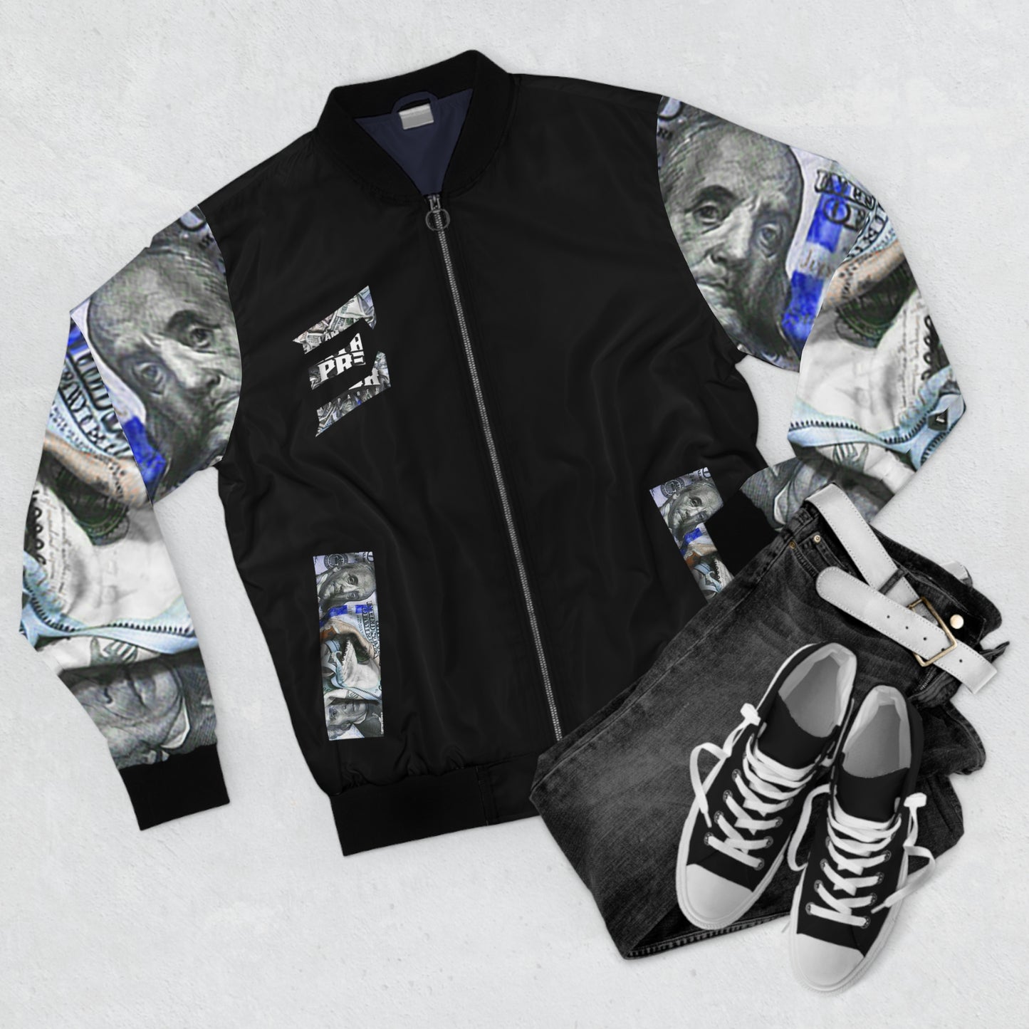Entrepreneur Money AOP Bomber Jacket