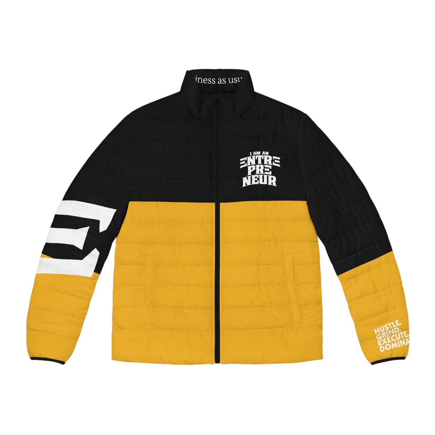 Entrepreneur Black/Gold Puffer Jacket (Fall Collection)