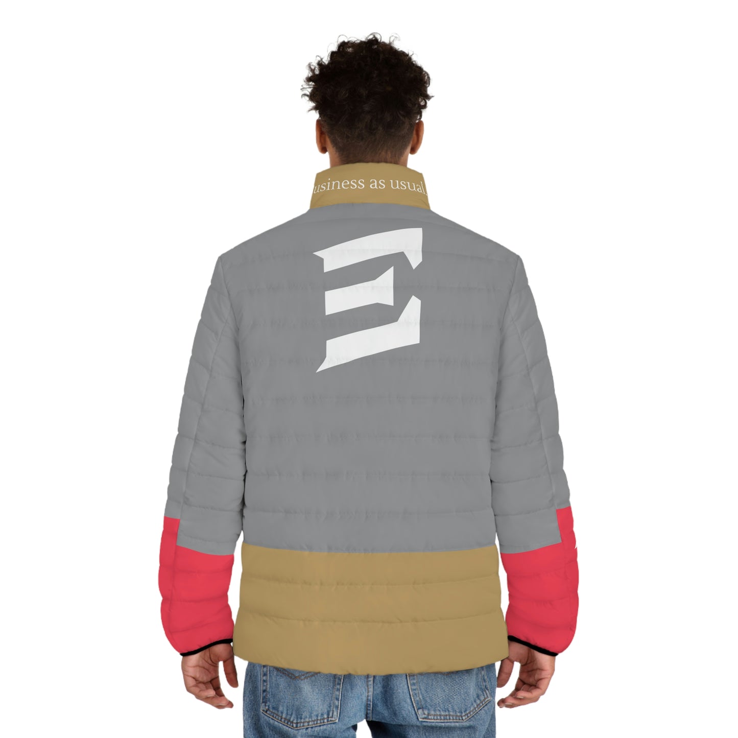 Entrepreneur Blue/Gray/Peach Puffer Jacket (Fall Collection)